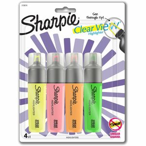 Sharpie+Clear+View+Highlighter+Pack+-+Chisel+Marker+Point+Style+-+Assorted+-+4+%2F+Set