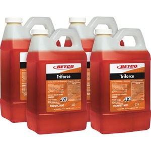 Betco+Triforce+Titan+Disinfectant+-+Concentrate+-+67.6+fl+oz+%282.1+quart%29+-+Fresh+Scent+-+4+%2F+Carton+-+Contaminant-free+-+Orange