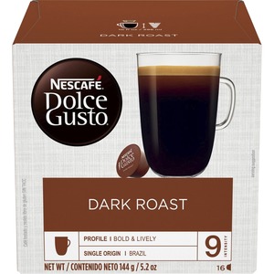 Nescafe Dolce Gusto Dark Roast Coffee - Compatible with Nescafe Dolce Gusto - Dark - 16 / Box