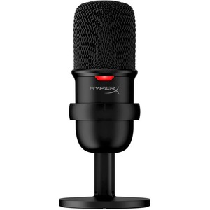 HyperX SoloCast Wired Condenser Microphone - Black - 6.5 ft - Cardioid - Stand Mountable, Boom - USB 2.0 Type C