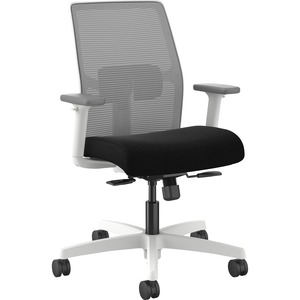 HON+Ignition+Low-back+Task+Chair+-+Black+Seat+-+Fog+Mesh+Back+-+Designer+White+Frame+-+Low+Back+-+1+Each