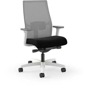 HON+Ignition+Mid-back+Task+Chair+-+Black+Seat+-+Fog+Mesh+Back+-+Designer+White+Frame+-+Mid+Back+-+1+Each