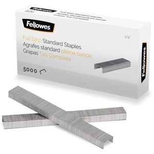 Fellowes+%3F%26quot%3B+Full+Strip+of+Staples+5000pk+-+1%2F4%26quot%3B+-+for+Paper+-+Silver1+Each