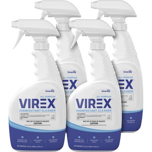 Diversey+All-Purpose+Virex+Disinfectant+Cleaner+-+Ready-To-Use+-+32+fl+oz+%281+quart%29+-+Citrus+ScentSpray+Bottle+-+4+%2F+Carton+-+Deodorize%2C+Odor+Neutralizer+-+Clear