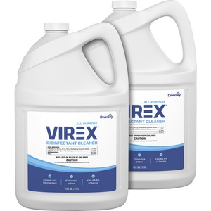 Diversey+All-Purpose+Virex+Disinfectant+Cleaner+-+Ready-To-Use+-+128+fl+oz+%284+quart%29+-+Citrus+Scent+-+2+%2F+Carton+-+Deodorize%2C+Odor+Neutralizer+-+Clear