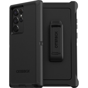 OtterBox Defender Rugged Carrying Case (Holster) Samsung Galaxy S22 Smartphone - Black - Dirt Resistant Port, Scrape Resistant, Bump Resistant, Dirt Resistant, Dust Resistant Port, Lint Resistant Port, Drop Resistant, Bacterial Resistant - Plastic Body - Holster - 6.36" (161.54 mm) Height x 3.54" (89.92 mm) Width x 1.31" (33.27 mm) Depth - Retail