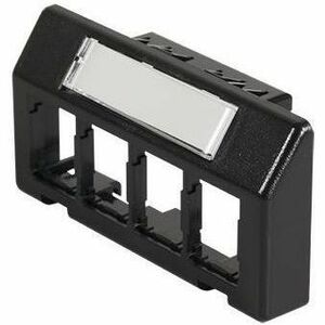 Ortronics HDJ Furniture Adapter Plate. Holds 4 HDJ jacks, Fog White