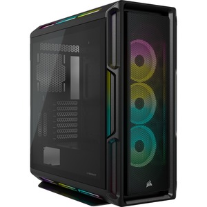 Corsair iCUE 5000T RGB Tempered Glass Mid-Tower ATX PC Case - Black - Mid-tower - Black - Tempered Glass, Steel - 6 x Bay - 3 x 4.72" (120 mm) x Fan(s) Installed - 0 - ATX Motherboard Supported - 10 x Fan(s) Supported - 2 x Internal 3.5" Bay - 4 x Internal 2.5" Bay - 9x Slot(s) - 5 x USB(s) - 1 x Audio In - 1 x Audio Out