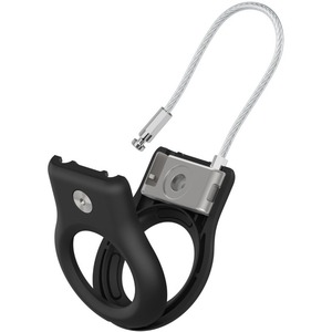 Belkin Secure Holder with Wire Cable for AirTag - Plastic - Black