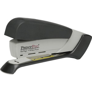 SKILCRAFT%C2%AE+PaperPro+Desktop+Stapler+-+Staples+Upto+20+Sheet+-+Gray+Black+-+Plastic+-+1+Each