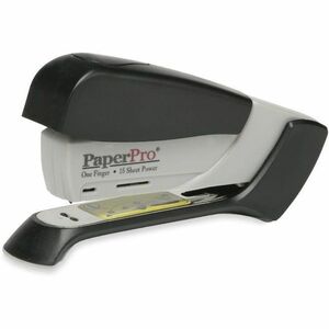 SKILCRAFT%C2%AE+PaperPro+Desktop+Stapler+-+Staples+Upto+15+Sheet+-+Holds+Upto+125+Staple+-+Gray%2C+Black+-+Plastic+-+1+Each