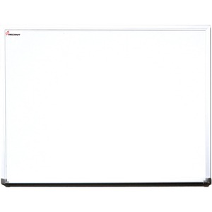SKILCRAFT%C2%AE+Dry-erase+Board+-+48%26quot%3B+%284+ft%29+Width+x+36%26quot%3B+%283+ft%29+Height+-+White+Melamine+Surface+-+Aluminum+Anodized+Satin+Aluminum+Frame+-+Rectangle+-+Horizontal%2FVertical+-+1+Each