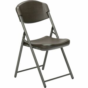 SKILCRAFT%C2%AE+Folding+Chair+-+Espresso+Brown+Seat+Color+-+High-density+Polyethylene+%28HDPE%29+Seat+Material+-+Espresso+Brown+Back+Color+-+High-density+Polyethylene+%28HDPE%29+Back+Material+-+Powder+Coated+Steel+Frame+Material+-+4+%2F+Carton