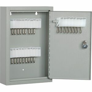 SKILCRAFT%C2%AE+Key+Cabinet+-+8%26quot%3B+Width+x+2.6%26quot%3B+Depth+x+12.3%26quot%3B+Height+-+Locking+Mechanism%2C+Cylinder+Lock%2C+Scratch+Resistant%2C+Corrosion+Resistant%2C+Welded%2C+Durable+-+Gray+-+Steel+-+Recycled