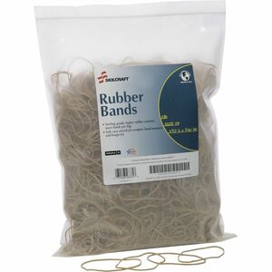 SKILCRAFT%C2%AE+Sterling-Grade+Rubber+Bands+-+Size%3A+%2319+-+Reusable%2C+Elastic%2C+Stretchable+-+Rubber%2C+Crepe+-+Beige+-+1+Pack
