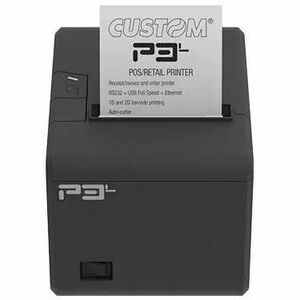 Custom P3L Direct Thermal Printer - Monochrome - Wall Mount - Receipt Print - Ethernet - USB - USB Host - Serial - With Cutter