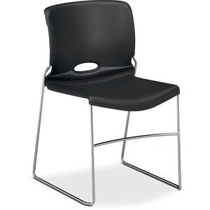 HON+4040+Series+High+Density+Olson+Stacker+Chair+-+Onyx+Plastic+Seat+-+Onyx+Plastic+Back+-+Chrome+Steel+Frame+-+4+%2F+Carton