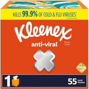 Kleenex+Anti-viral+Facial+Tissue+-+3+Ply+-+White+-+55+Per+Box+-+27+%2F+Carton