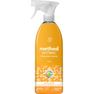 Method+Antibac+All-purpose+Cleaner+-+28+fl+oz+%280.9+quart%29+-+Citron%2C+Fresh+Scent+-+1+Each+-+Antibacterial%2C+Disinfectant+-+Orange