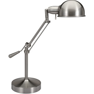 Victory+Light+V-Light+Tilt-arm+Desk+Lamp+-+24%26quot%3B+Height+-+10+W+LED+Bulb+-+Brushed+Nickel+-+Tilted+Arm%2C+Adjustable+Shade+-+Metal+-+Desk+Mountable+-+Gray+-+for+Desk%2C+Indoor
