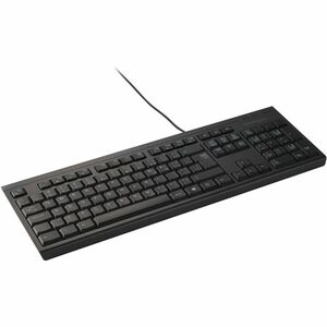 Kensington Wired Bilingual Keyboard - Cable Connectivity - USB Type A Interface - 105 Key - 8 Multimedia, Calculator, Email, Browser Hot Key(s) - English (US), French (Canada) - Notebook - PC, Mac - Membrane Keyswitch - Black