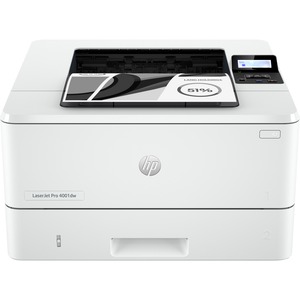 HP LaserJet Pro 4001 4001dw Desktop Wireless Laser Printer - Monochrome - 63 ppm Mono - 4800 x 600 dpi Print - Automatic Duplex Print - 350 Sheets Input - Ethernet - Wireless LAN - HP Smart App, Apple AirPrint, Mopria - 80000 Pages Duty Cycle - Plain Paper Print - Gigabit Ethernet - USB