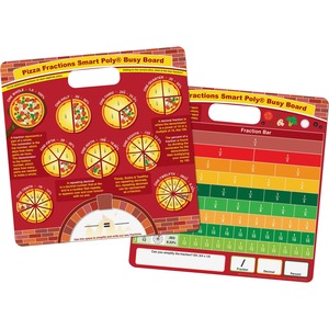 Ashley+Pizza+Fractions+Smart+Poly+Busy+Board+-+10.8%26quot%3B+%280.9+ft%29+Width+x+10.8%26quot%3B+%280.9+ft%29+Height+-+Poly-coated+Cardboard+Surface+-+Square+-+1+Each