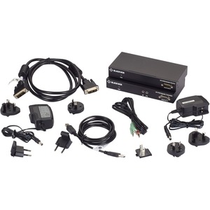 Black Box KVX Series KVM Extender Kit over CATx - DVI-D, USB 2.0, Serial, Audio, Local Video