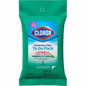 Clorox+On+The+Go+Bleach-Free+Disinfecting+Wipes+-+Ready-To-Use+Wipe+-+Fresh+Scent+-+9+%2F+Pack+-+1+Each+-+White