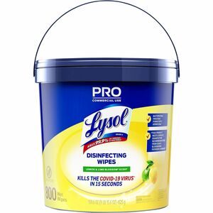 Lysol+Disinfecting+Wipe+Bucket+w%2FWipes+-+Lemon+%26+Lime+Blossom+Scent+-+8%26quot%3B+Length+x+6%26quot%3B+Width+-+White+-+800+%2F+Each