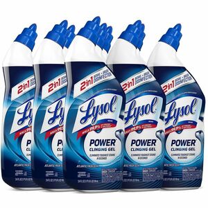 Lysol+Toilet+Bowl+Cleaner+-+24+fl+oz+%280.8+quart%29+-+Atlantic+Fresh+ScentBottle+-+9+%2F+Carton+-+Disinfectant+-+Blue