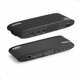 Plugable 13-in-1 USB C Docking Station Dual Monitor, 100W Charging, Dual 4K Displays 2x HDMI or 2x DisplayPort