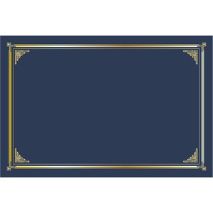 Geographics+Certificate+Holder+-+Linen+-+Gold+Foil%2C+Navy+Blue+-+10+%2F+Pack