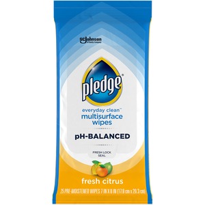 Pledge+PH+Balanced+Multisurface+Cleaner+Wipes+-+Fresh+Citrus+Scent+-+25+%2F+Pack+-+1+Each+-+pH+Balanced%2C+Streak-free%2C+Residue-free+-+Blue