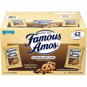 Famous+Amos+Cookie+-+Chocolate+Chip+-+1+Serving+Pouch+-+1+Carton