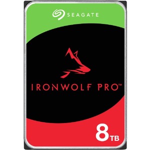 Seagate IronWolf Pro ST8000NT001 8 TB Hard Drive - 3.5" Internal - SATA (SATA/600) - Conventional Magnetic Recording (CMR) Method - Server, Workstation, Storage System Device Supported - 7200rpm
