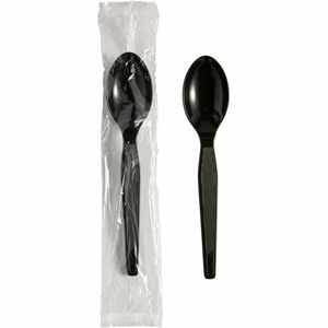 Dixie+Cutlery+Set+-+Spoon+-+Spoon+-+Food+-+Disposable+-+Plastic%2C+Polystyrene+-+Black+-+1000+%2F+Case