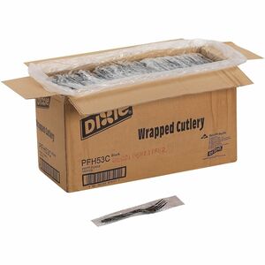 Dixie+Cutlery+Set+-+Fork+-+Fork+-+Food+-+Disposable+-+Plastic%2C+Polypropylene+-+Black+-+1000+%2F+Case