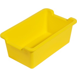 Deflecto+Antimicrobial+Rectangular+Storage+Bin+-+5.06%26quot%3B+Height+x+13.24%26quot%3B+Width+x+8.05%26quot%3B+Depth+-+Antimicrobial%2C+Lightweight%2C+Mold+Resistant%2C+Mildew+Resistant%2C+Handle%2C+Portable%2C+Stackable+-+Yellow+-+Polypropylene+-+1+Each