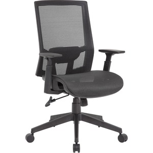 Boss+Mesh+Task+Chair+-+Black+Seat+-+Black+Back+-+Black+Frame+-+5-star+Base+-+Mesh+-+Armrest+-+1+Each