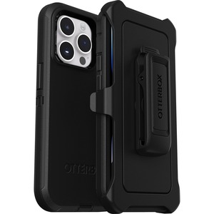 OtterBox Defender Rugged Carrying Case (Holster) Apple iPhone 14 Pro Smartphone - Black - Bump Resistant, Tear Resistant, Drop Resistant, Dirt Resistant, Wear Resistant, Scrape Resistant, Bacterial Resistant - Synthetic Rubber, Plastic, Plastic Body - Holster - 6.33" (160.78 mm) Height x 3.52" (89.41 mm) Width x 1.31" (33.27 mm) Depth - Retail