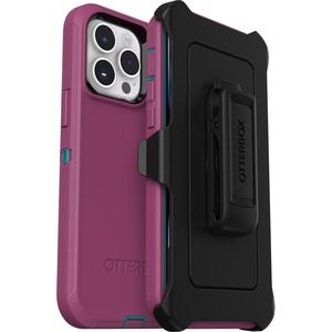 OtterBox Defender Rugged Carrying Case (Holster) Apple iPhone 14 Pro Max Smartphone - Canyon Sun (Pink) - Drop Resistant, Bump Resistant, Tear Resistant, Lint Resistant, Dirt Resistant, Wear Resistant, Scrape Resistant - Plastic, Plastic Body - Holster - 6.87" (174.50 mm) Height x 3.75" (95.25 mm) Width x 1.31" (33.27 mm) Depth - Retail