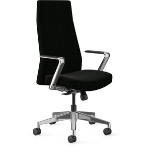 HON+Cofi+Executive+Chair+-+Black+Vinyl+Seat+-+Black+Vinyl+Back+-+High+Back+-+5-star+Base+-+Armrest+-+1+Each