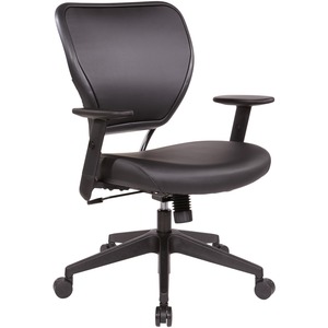 Office+Star+5500+Dillon+Back+%26+Seat+Managers+Chair+-+Black+Vinyl+Seat+-+Black+Vinyl+Back+-+5-star+Base+-+Armrest+-+1+Each