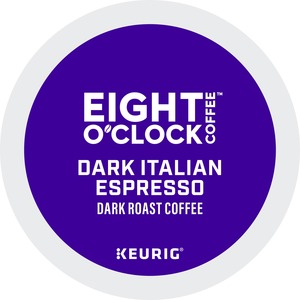 Eight+O%26apos%3BClock%C2%AE+K-Cup+Dark+Italian+Espresso+Coffee+-+Compatible+with+Keurig+Brewer+-+Dark+-+24+%2F+Box