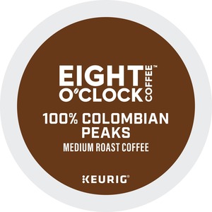Eight+O%26apos%3BClock%C2%AE+K-Cup+Colombian+Peaks+Coffee+-+Compatible+with+Keurig+Brewer+-+Medium+-+24+%2F+Box