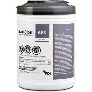 PDI+Sani-Cloth+AF3+Germicidal+Wipes+-+6.75%26quot%3B+Length+x+6%26quot%3B+Width+-+95.0+%2F+Canister+-+1+Each+-+Alcohol-free%2C+Bleach-free%2C+Virucidal%2C+Fungicide%2C+Fragrance-free%2C+Disposable%2C+Phenol-free%2C+Ammonia-free%2C+Disinfectant%2C+Pre-moistened%2C+Strong%2C+...+-+White