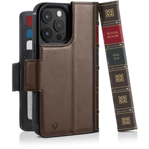 Twelve South BookBook Carrying Case (Book Fold) Apple iPhone 14 Pro Smartphone - Brown