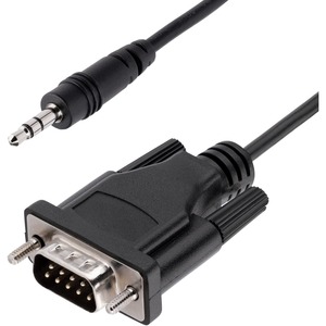 StarTech.com 3ft (1m) DB9 to 3.5mm Serial Cable for Serial Device Configuration, RS232 DB9 Male to 3.5mm for Calibrating via Audio Jack - 3ft/1m male DB9 to 3.5 mm serial control cable configure serial devices with a 3.5mm audio jack; High quality 28 AWG copper wires with Al-Mylar cable shielding; Works with computers that are equipped with a DB9 9pin serial ports to configure displays