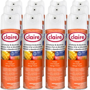 Claire+Water-Based+Air+Freshener+-+Spray+-+16+oz+-+Mango+-+12+%2F+Dozen+-+Residue-free%2C+Non-staining%2C+Ozone-safe%2C+Odor+Neutralizer%2C+Recyclable